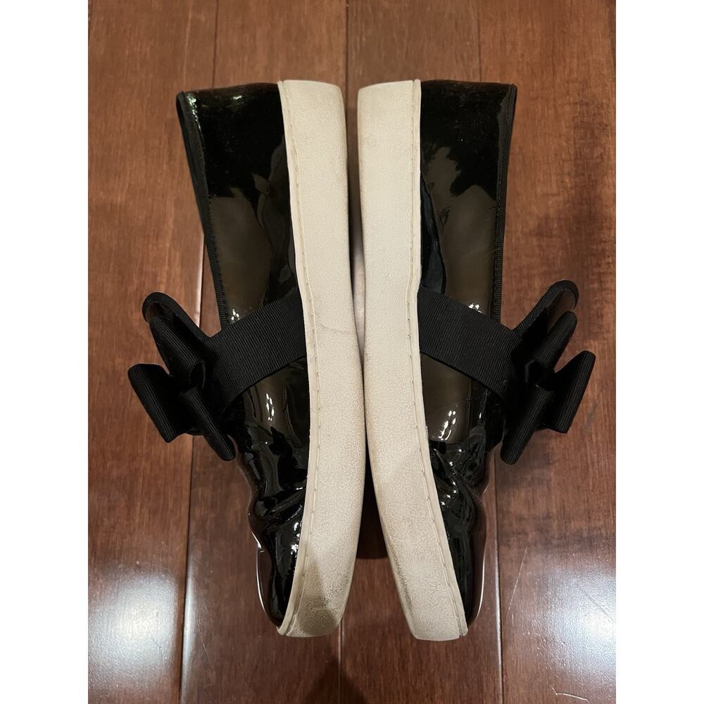 Michael Kors Collection Black Patent Leather Bow Slip On Sneakers Women Size 8.5 - Picture 6 of 10